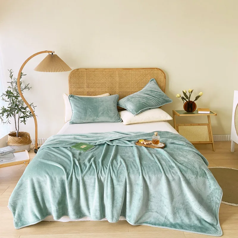 

Одеяло покрывало для сна осеннее/зимнее кашемировое одеяло, однотонное теплое одеяло