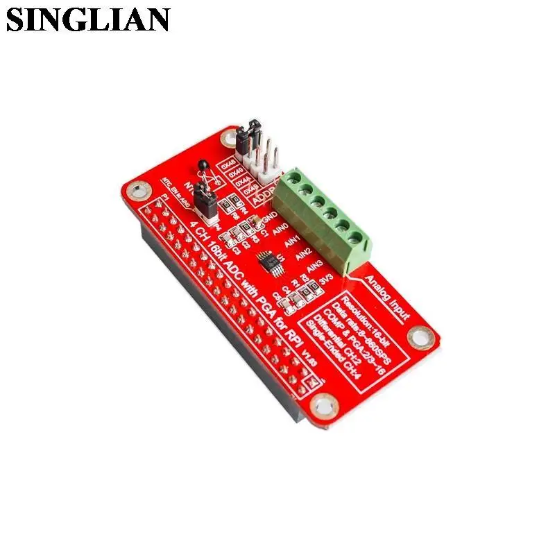 ADS1115 Модуль АЦП 3 В для Raspberry Pi 3/2/B + I2C RPI-ADS1115-ADC аналого-цифрового преобразователя