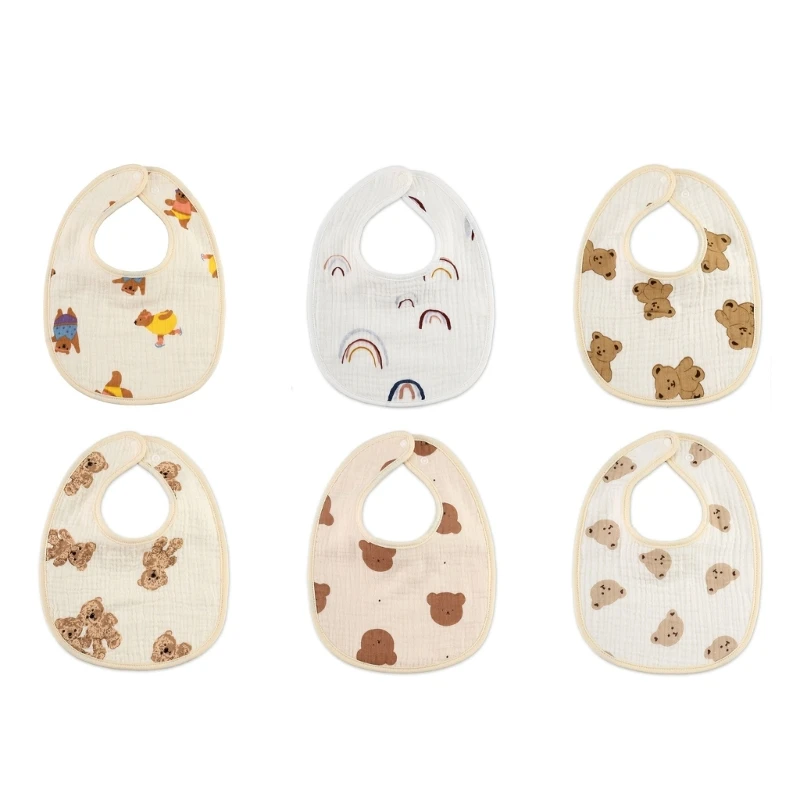 

Soft Cotton Baby Bibs Cute Infant Boys Girls Bandana Drool Bibs Easy to Clean