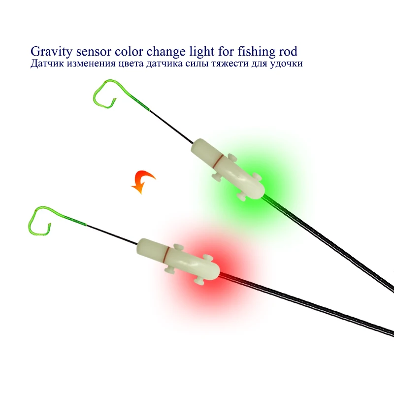 1PC Fishing Rod Gravity Sensor Glow Stick+1 CR425 Electric Color Change Lightstick Korean Style Ocean Glow Stick Tools Tackle