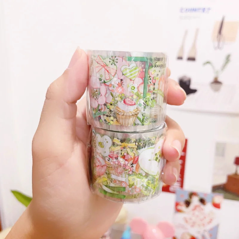 

5 м, весенние цветы, ПЭТ, специальные масляные Васи-ленты, товары для рукоделия, «сделай сам», скрапбукинг, создание открыток, декоративные наклейки