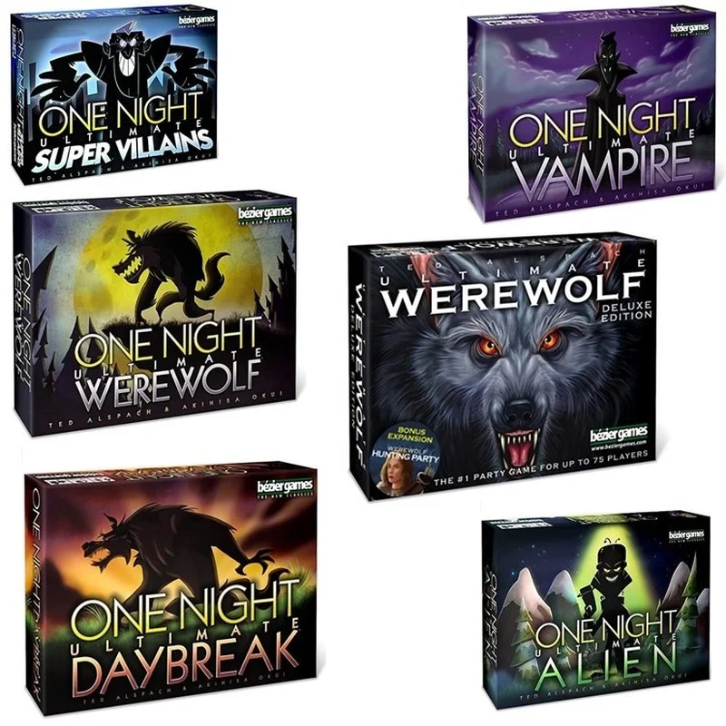 

(Spot) 2022 новая английская версия настольная игра Card One Night Ultimate Werewolf, профессиональная семейная вечеринка, настольная игра