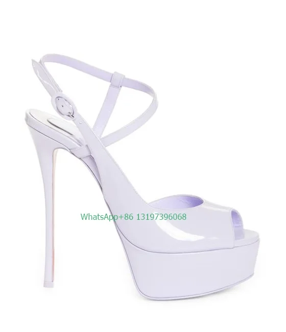 

Туфли женские на высоком каблуке-шпильке, пикантные сандалии из искусственной кожи, с открытым носком, на платформе, пикантные босоножки, че...