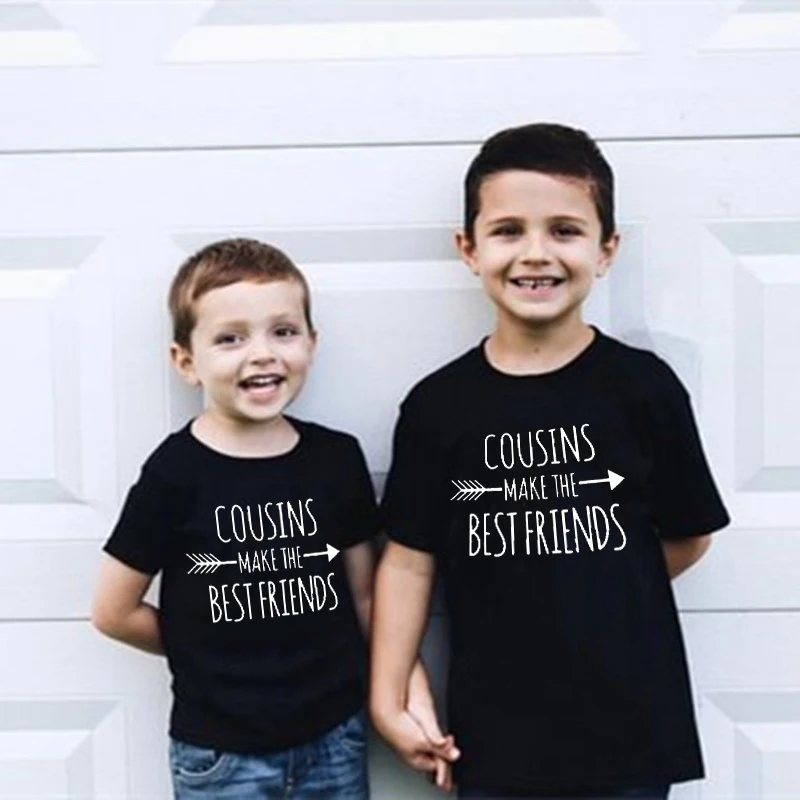 Cousins Make The Best Friends Kids T-shirt Family Party Kids Matching Outfit Tshirt Boy Girl T Shirt Clothes ChildreTop Tee Gift