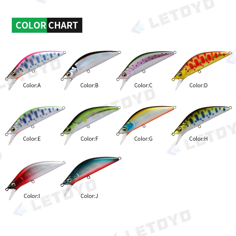 LETOYO Fishing Bass Sinking Lure 5g 8g Minnow Wobblers Artificiali Hard Fshing Lures for River Trout Area Bass Pike Perch