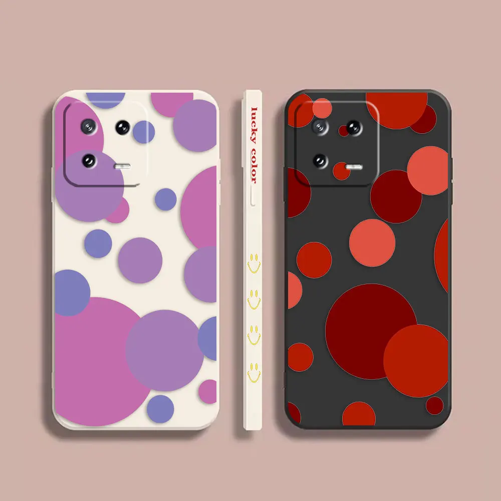 

Case For Xiaomi PCOO F3 M3 X2 6X 8 MIX 2 2S 3 4 Shark 5 GT Pro 4G 5G Simple Liquid Silicone Case Multi-dimensional Color Center