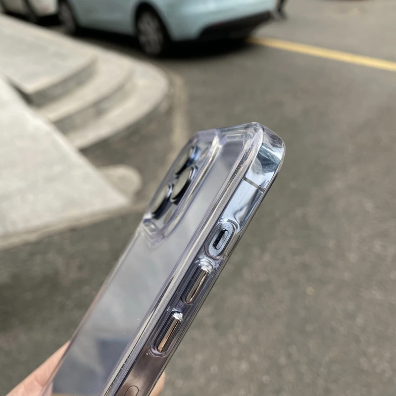 Прозрачный жесткий чехол из поликарбоната для iPhone 13 12 11 Pro Max XS XR X SE 7 8 Plus Защитный