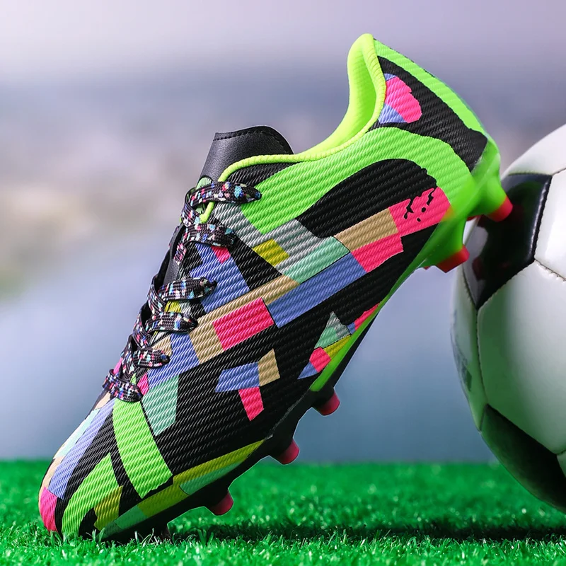Новые модные футбольные бутсы для мужчин дышащие уличные TF/FG мужские с газоном