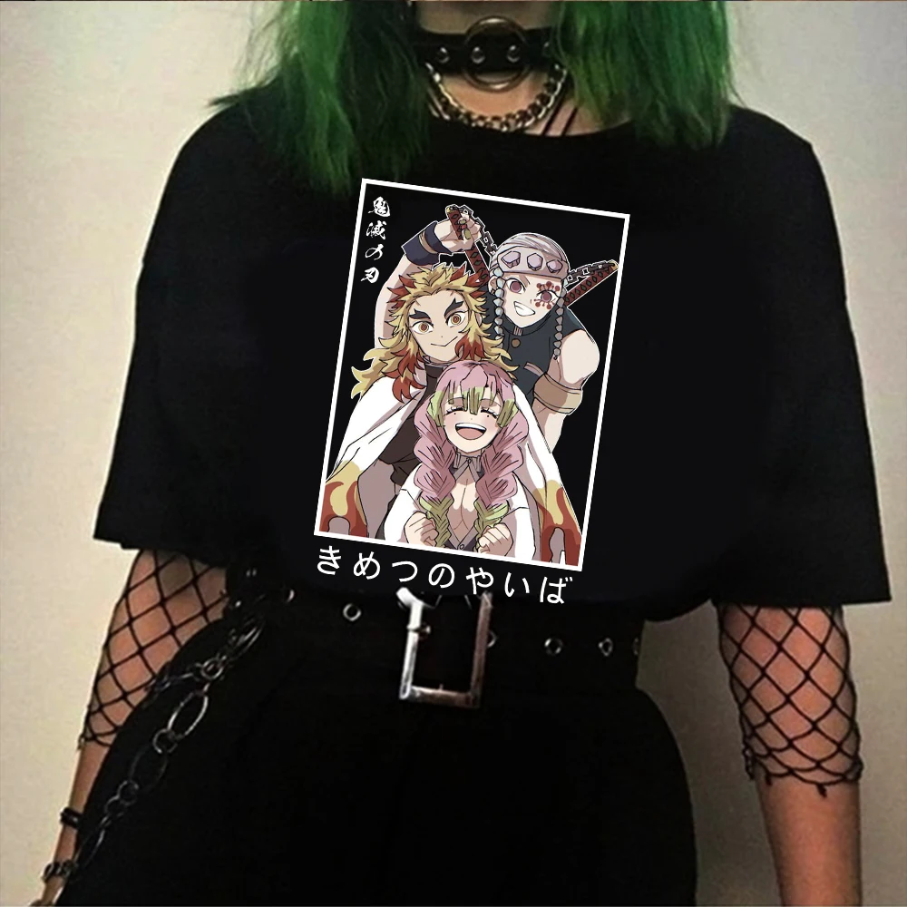 Camiseta de Demon Slayer para hombre, camisa de gran tamaño Kawaii Kimetsu No Yaiba Agatsuma Zenitsu Tengen Uzui, 2022