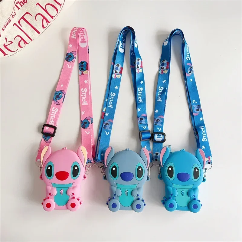 Силиконовая сумка Disney мультяшная аниме-фигурка на плечо Lilo &amp Stitch Kawaii детские