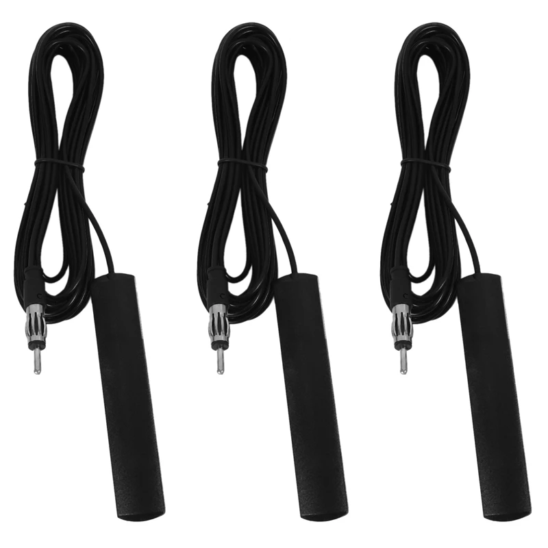 

Антенна для автомобильного радио 3X ANT-309, универсальная Антенна для автомобильного FM-радио, патч, черная антенна для радиоприемника, кабель ...