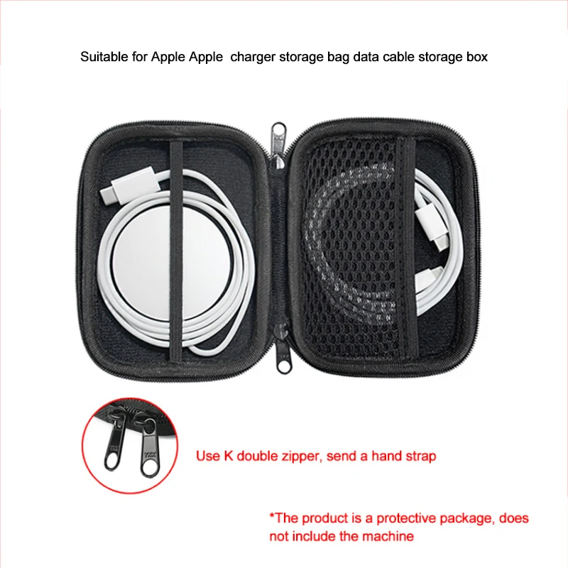 

Dustproof Wireless Charger Storage Bag With Wrist Strap Anti-scratch Charger Travel Storage Bag Portable Storage Box Anti-fall