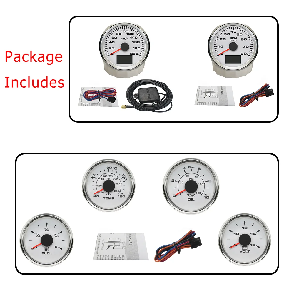 Автомобильный GPS Спидометр и тахометр вольтметр-измеритель уровня топлива воды