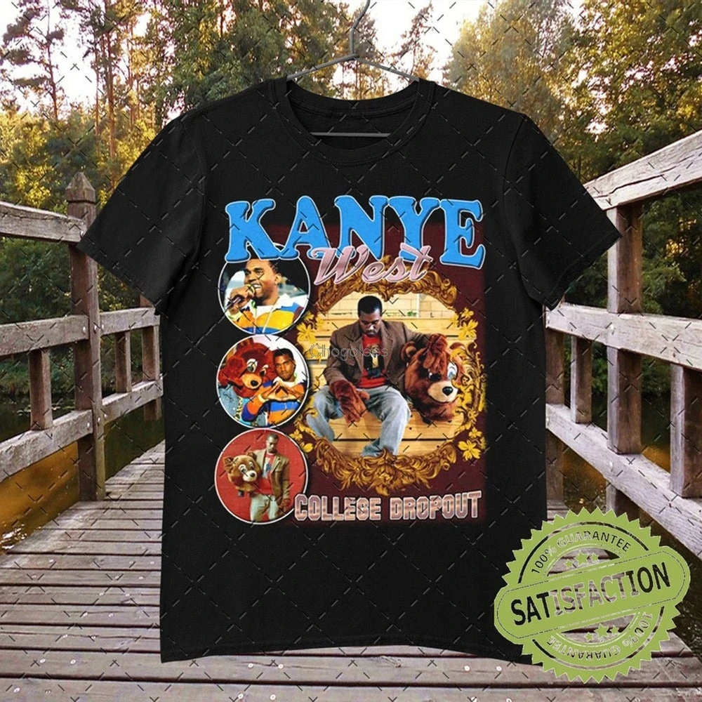 Kanye West футболка College Dropout винтажная вдохновленная рубашка 90-х рэп IE014 |