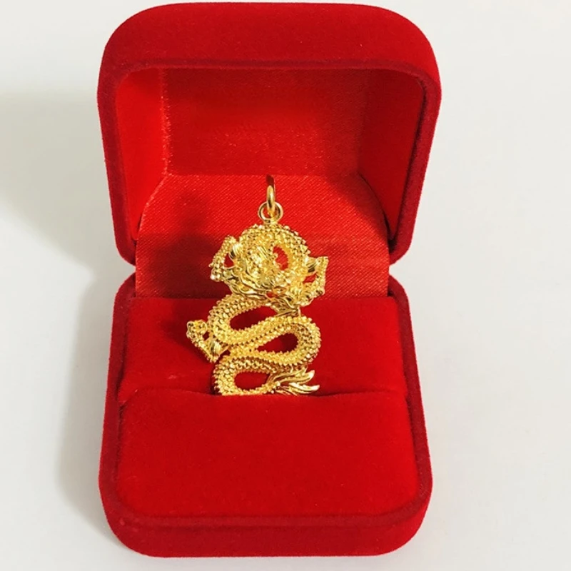 Ожерелье с подвеской в виде жёсткого Золотого Дракона 18 карат