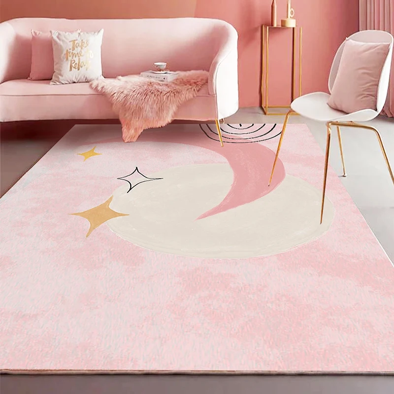 

Girls Room Decoration Carpet Pink Large Area Living Room Carpets Comfortable Soft Bedroom Rug Coffee Table Rugs ковер Alfombra