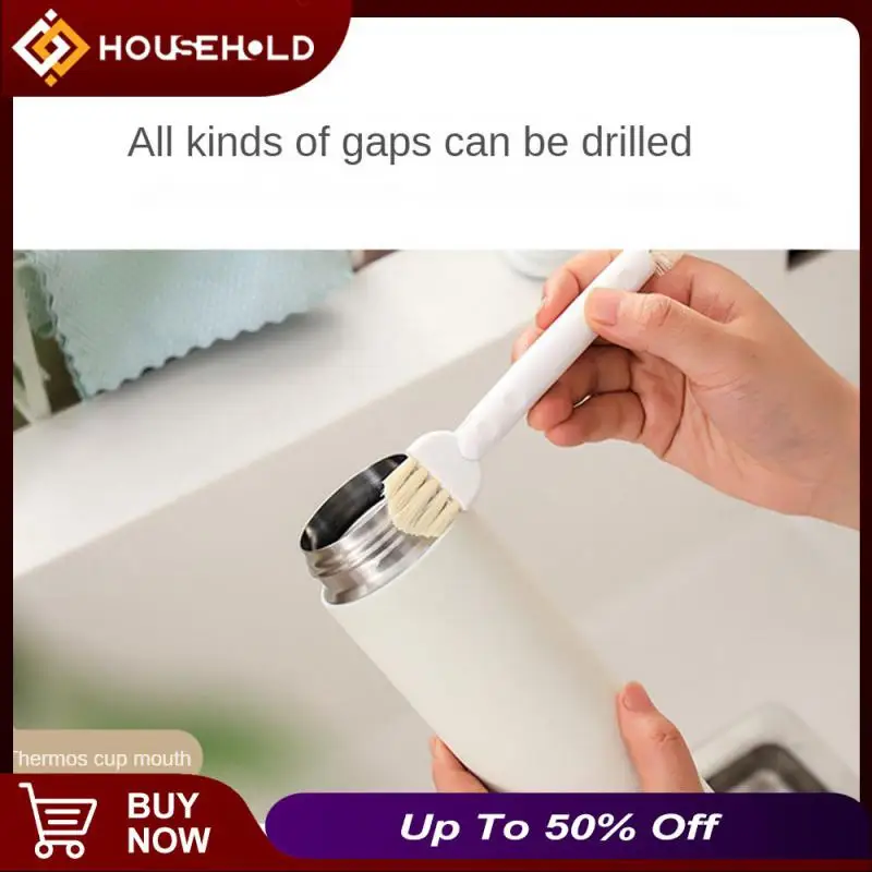 

Dead Angle Cleaning Brush Multifunctional Double Head Track Cleaner Abs Bottle Brush Kitchen Tool Household Cup Brush Creative