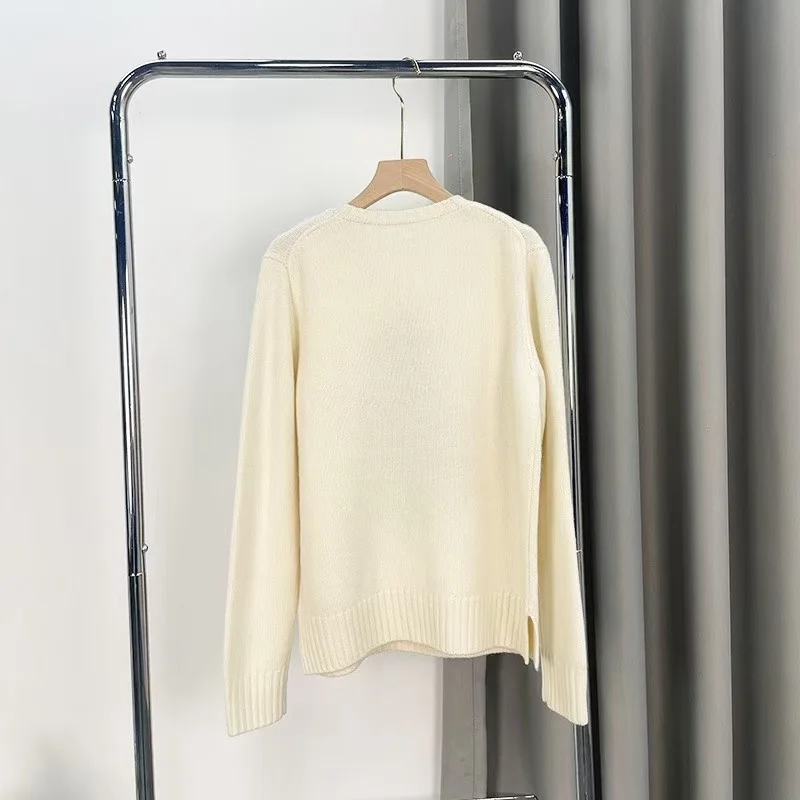 2024 новый пуловер с круглым вырезом мультяшный вышитый плюшевый мишка