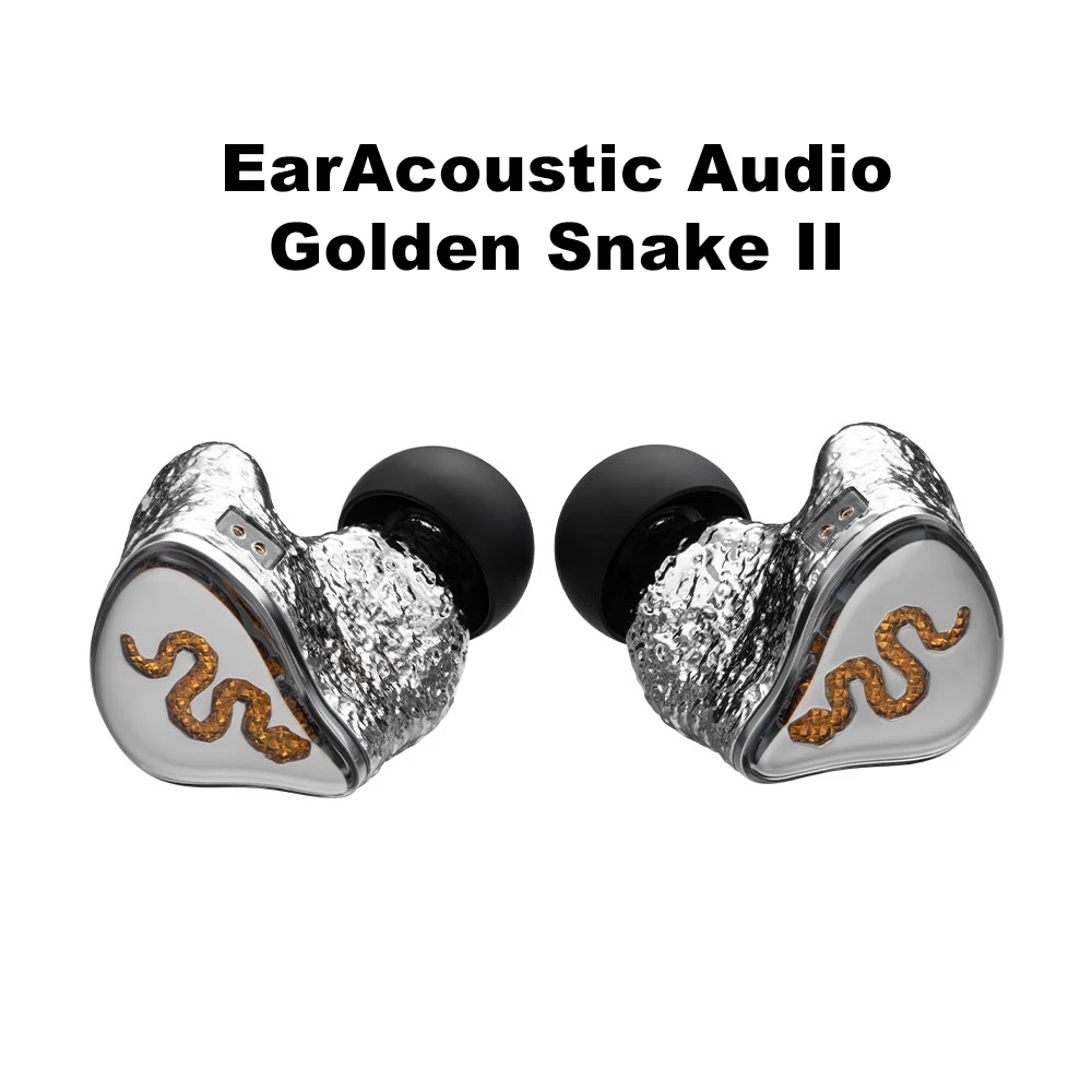 Фото Наушники EarAcoustic Audio Golden Snake II HiFi Audiophile, внутриканальные, с динамическим драйвером, проводные, 2-контактный кабель 0.78 мм OFC для аудиоэнтузиастов №2