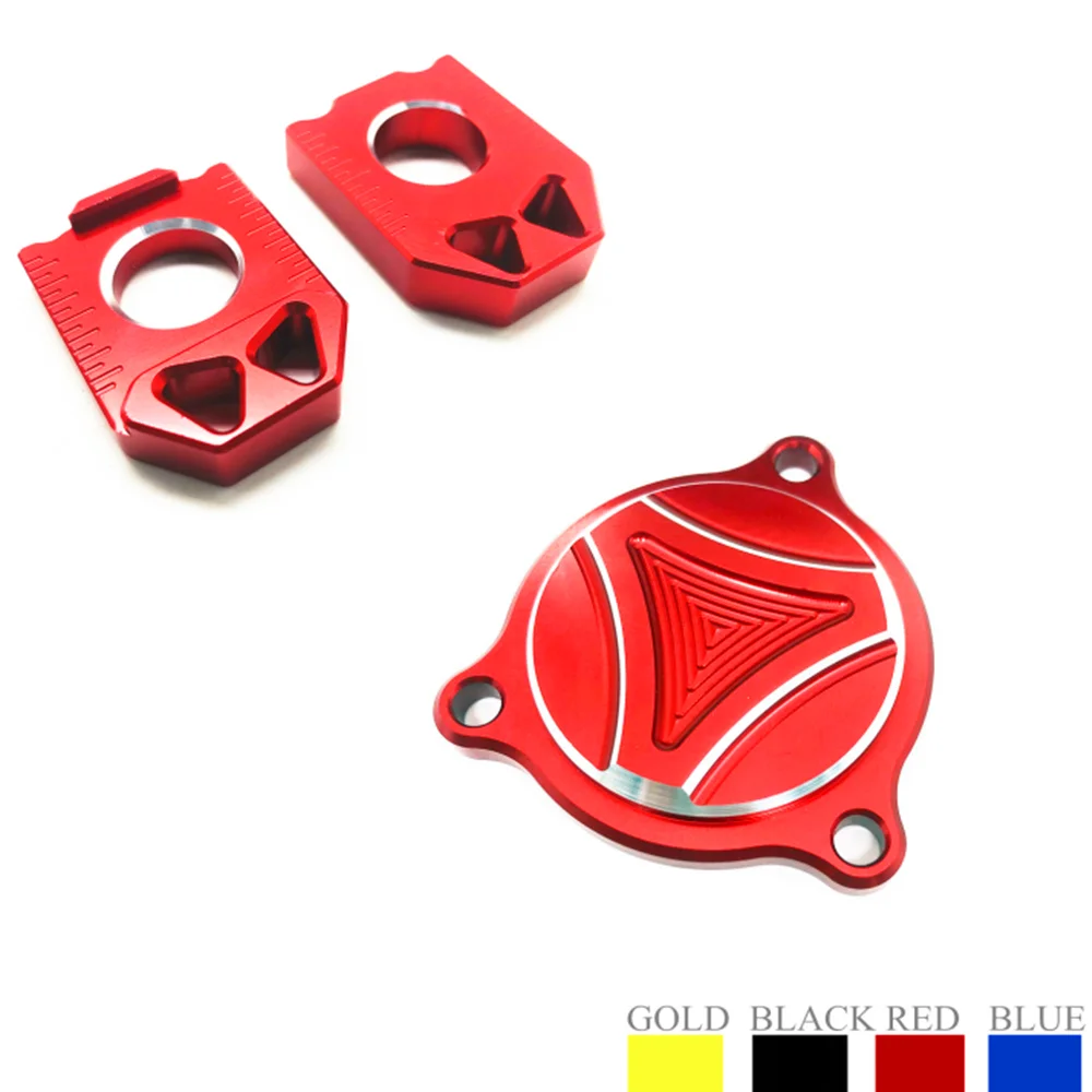 

For SUZUKI DR-Z DRZ 400SM 2005-2021 Rear Axle Chain Adjuster Engine Oil Filter Cover