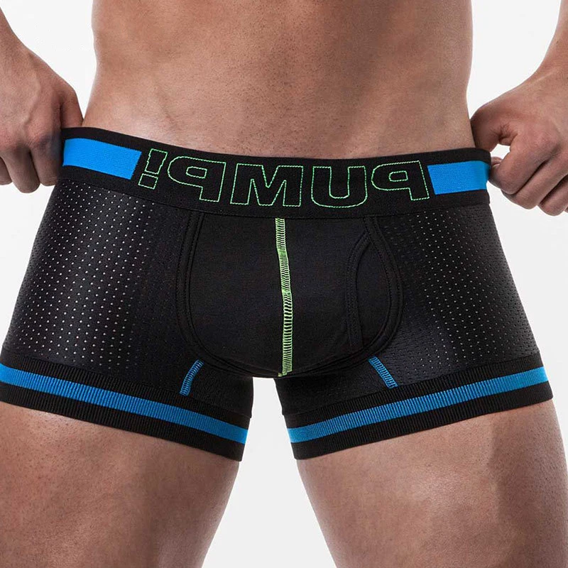 

Трусы-боксеры мужские сетчатые, брендовые пикантные, быстросохнущее нижнее белье, шорты, модные