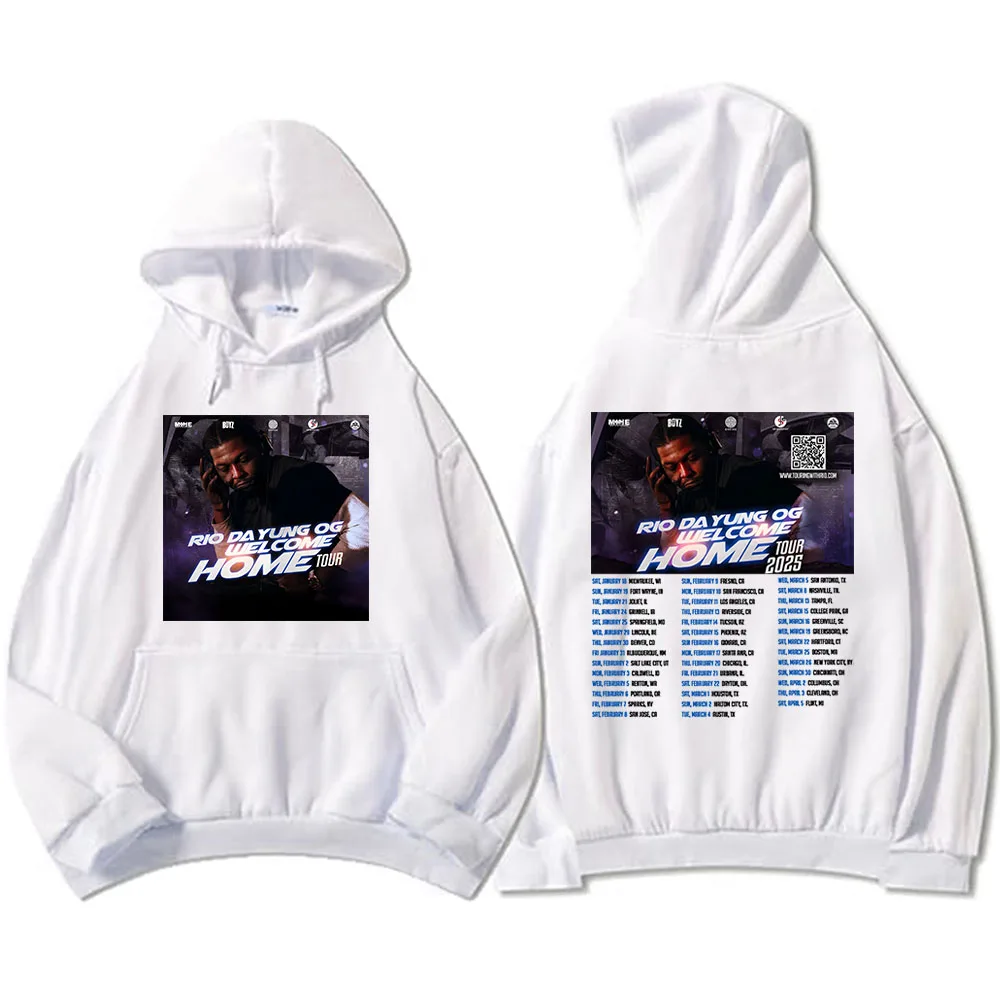 Толстовки с капюшоном Rio Da Yung Og Welcome Home Tour 2025 свободные толстовки графическим