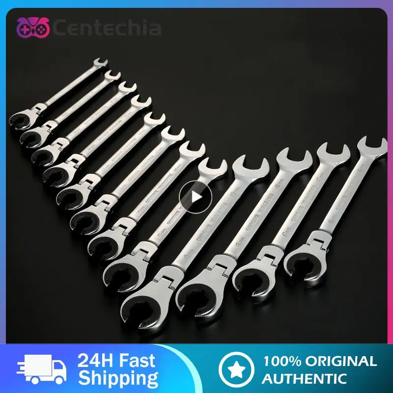

8-19mm 180° Movable Tubing Ratchet Wrench with Open Flexible Head Wrench Car Repair Oil Wrenches Car Hand Maintain Repair Tool