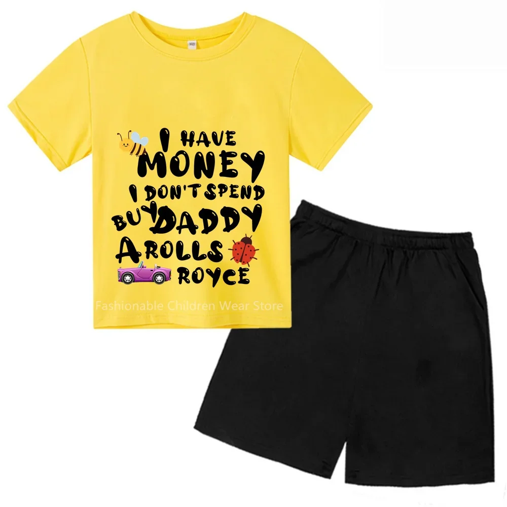 Футболка и шорты с алфавитом для мальчиков девочек