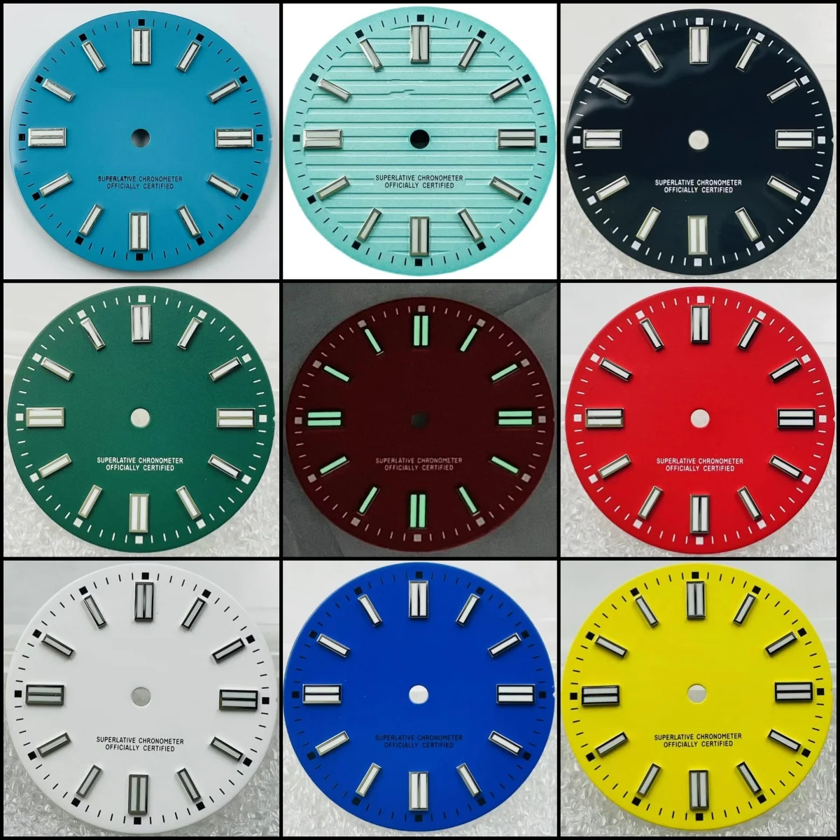 Циферблат часов 28 5 мм эмаль подходит для NH35/NH36/4R35 аксессуары модов зеленый