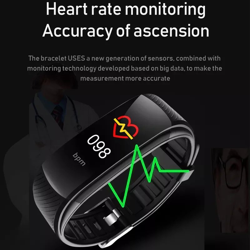 

Smart Bracelet Watch Blood Pressure Monitor Fitness Tracker Bracelet Smart Watch Heart Rate Monitor Smart Band Watch Men Women