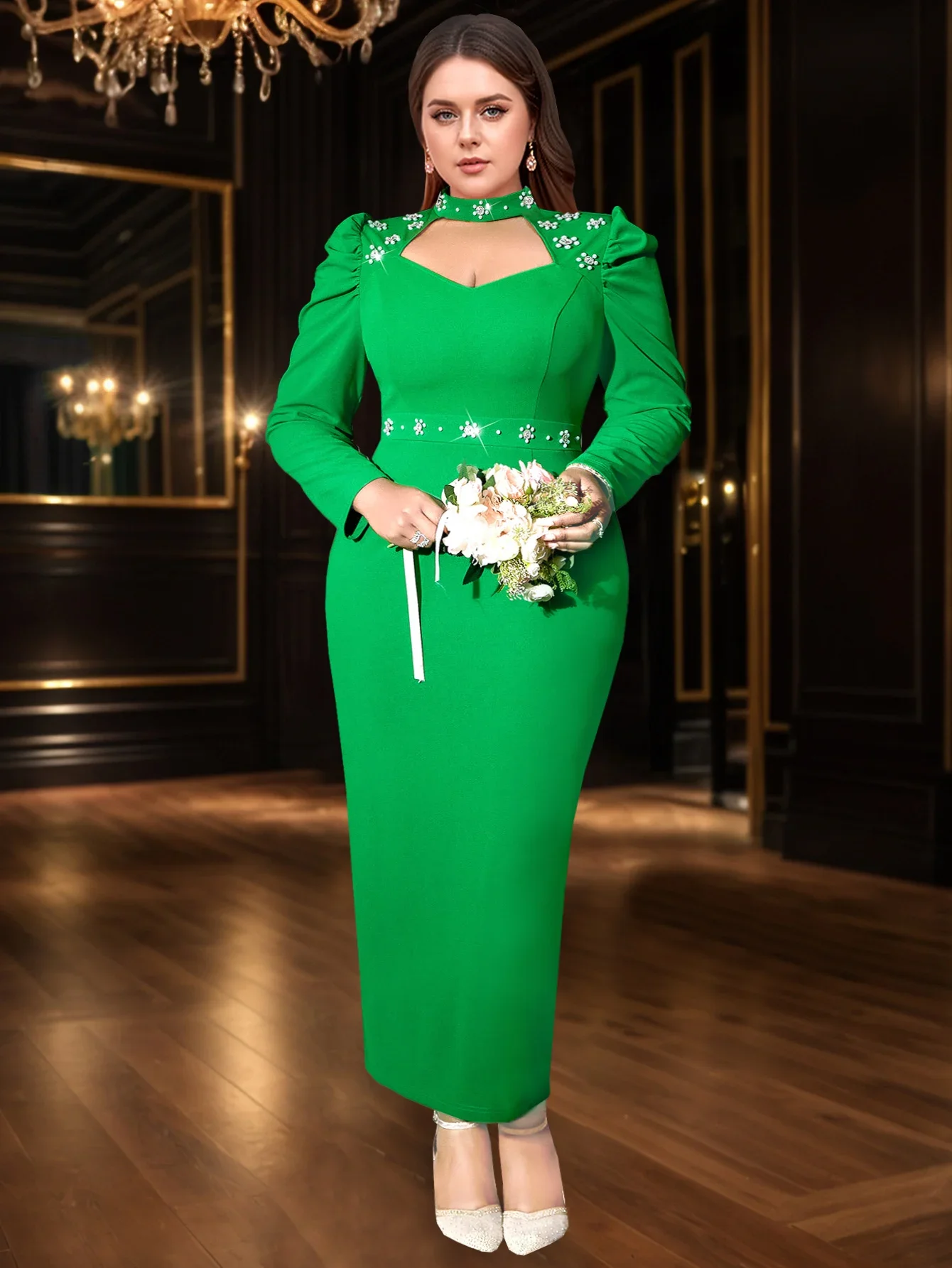 Роскошное вечернее платье ONTINVA размер плюс