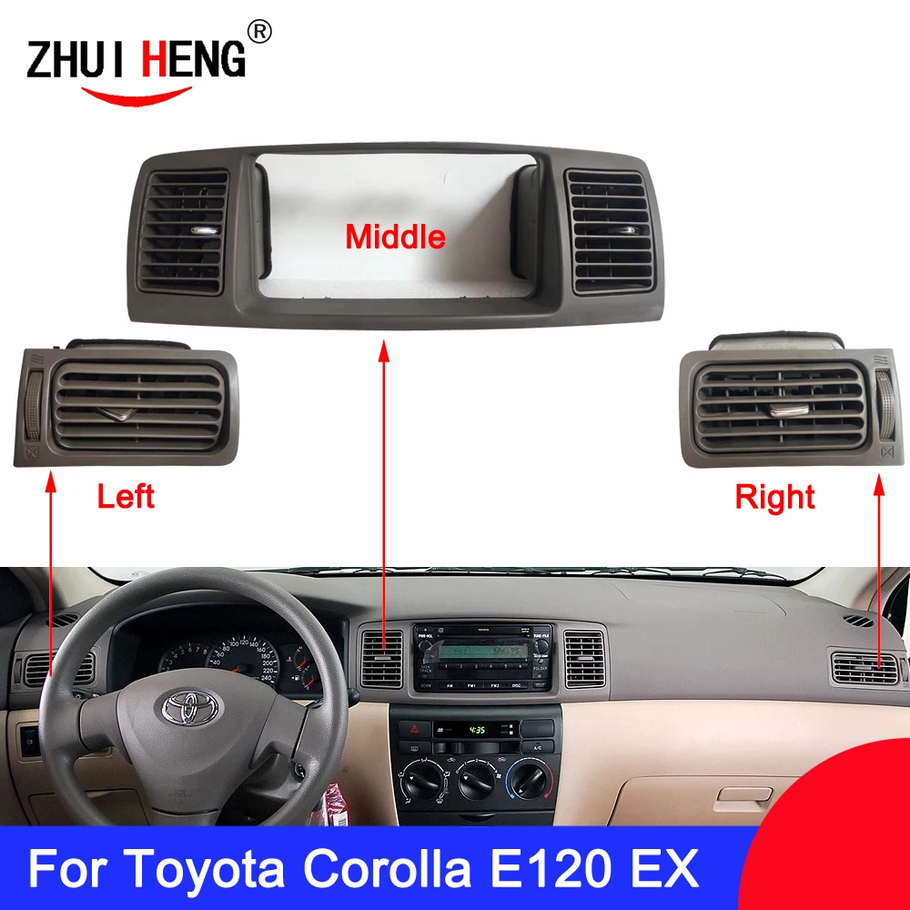 

Автомобильный комплект кондиционера, панель для вентиляционных отверстий, решетка радиатора, рама, сменная панель для TOYOTA Corolla EX Corolla E120