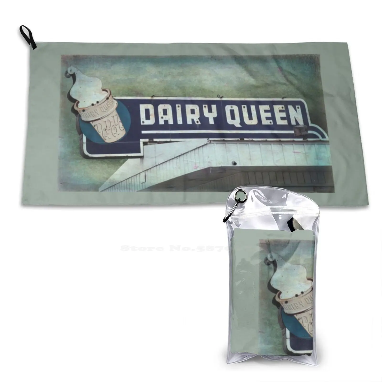 Outdoor Vintage Sign Ice Cream Cone Neon Sign Old Sign Rooftop Throwback Blue And