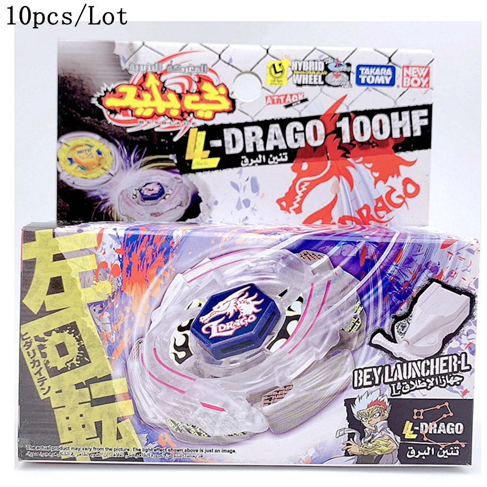 

2022 Wholesale 10Pcs/Lot NEW TAKARA TOMY METAL FUSION BEYBLADE BB-43 LIGHTNING DRAGO 100HF + LAUNCHER L