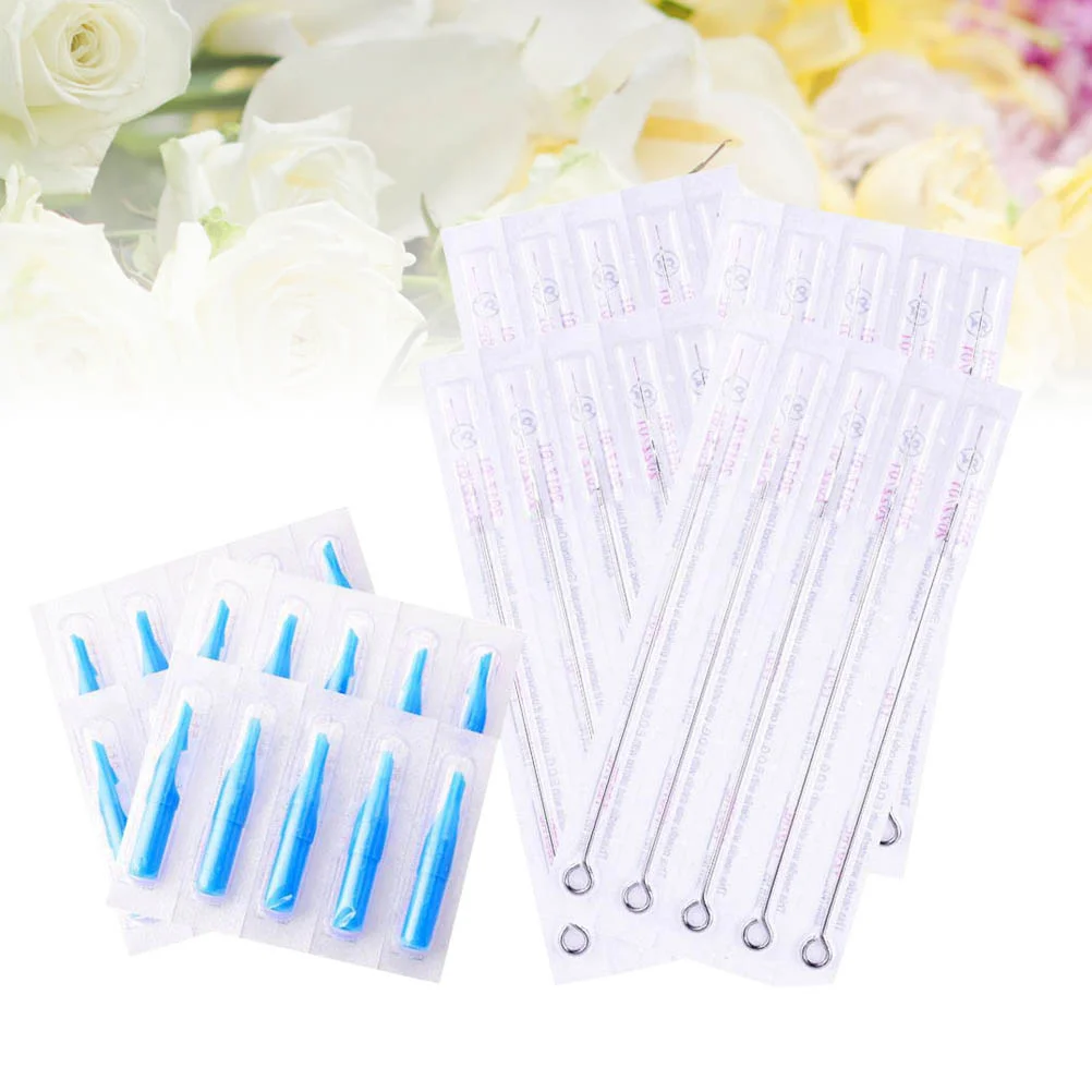 

100pcs and Tips Professional Sterile Portable Tattoo Supplies Tool for Salon Shop