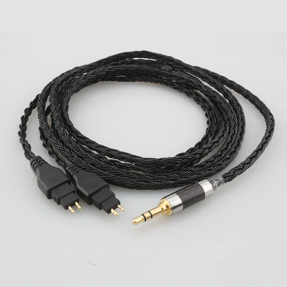 HiFi 16-ядерный черный 7N OCC медный кабель для наушников Sennheiser HD580 HD600 HD650 HDxxx HD660S HD58x HD6xx