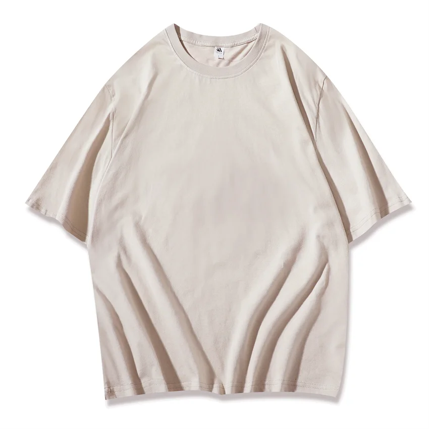 

100% Cotton New Summer Men's T Shirt Solid T Shirt Mens Oversized Five Half Short Sleeve Casual Cotton Mens Streetwear Top Tees