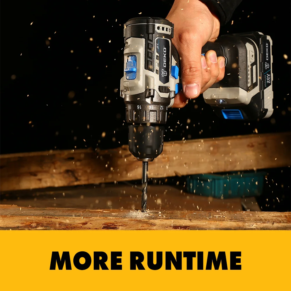 Дрель-шуруповерт DEKO, 20 в, 42 Н · м, 18 + 1 настроек крутящего ...