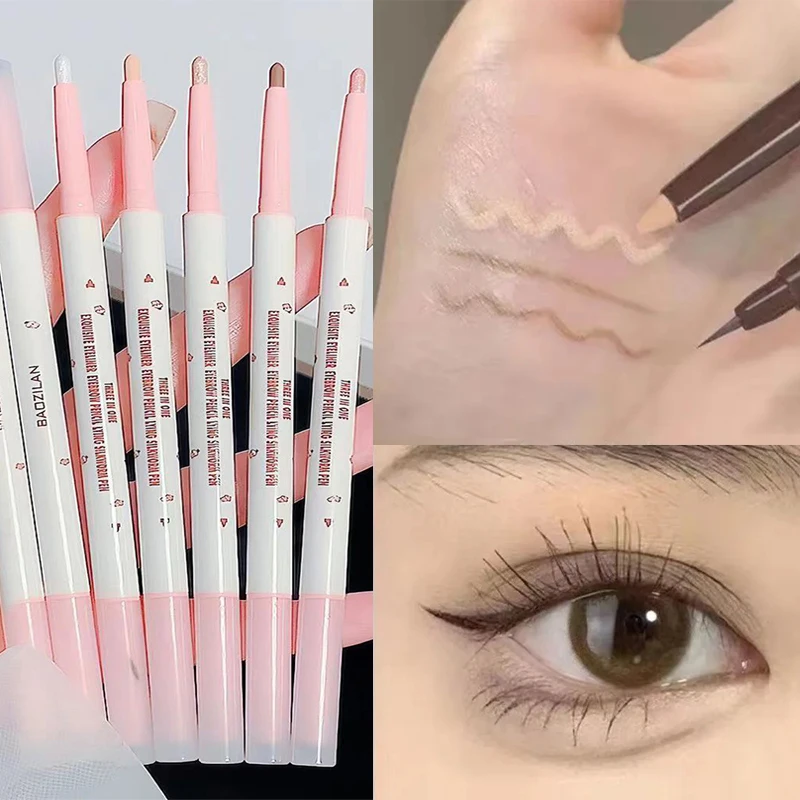 Double Headed Eyeliner Pen Glitter Lying Silkworm Stick Matt