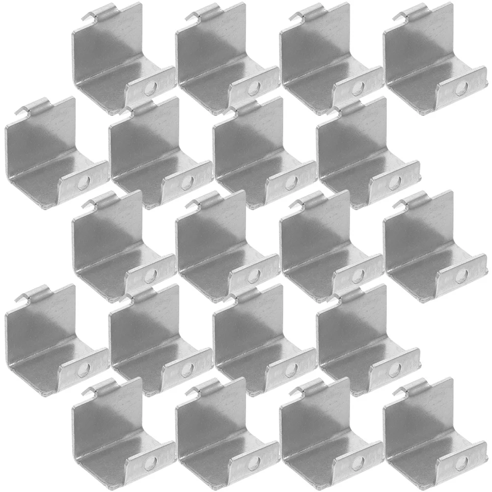 

20pcs Household Fixing Metal Shelf Support Stainless Steel Shelf Clip Shelf Support Clips Cooler Shelf Clip