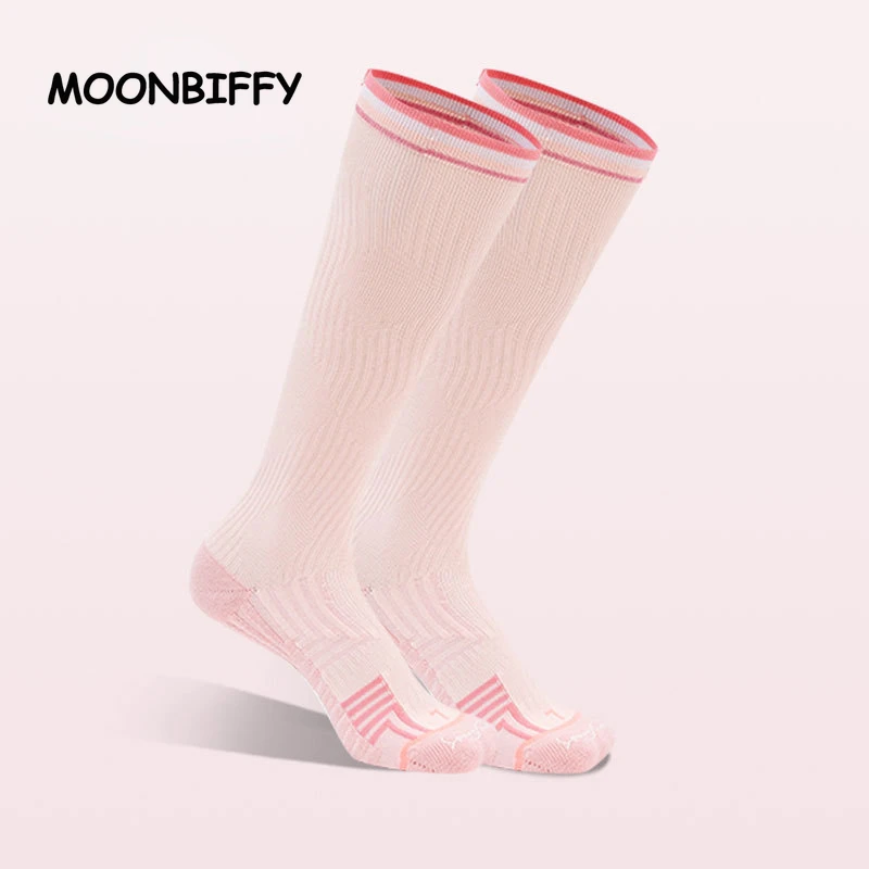 

Модные женские длинные спортивные носки, марафонские футбольные Компрессионные носки для бега Jk, милые повседневные эластичные чулки для д...