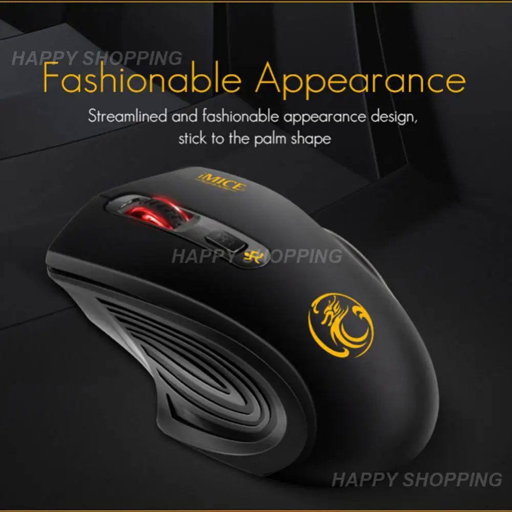 

USB Computer Mouse 2.4G Wireless Mute Mouse 4 Button Wireless Gaming Mice For Business Office Laptop PC Sound Silent Mouse