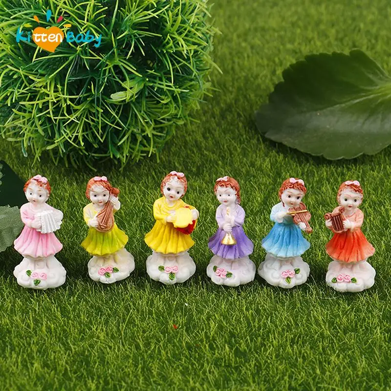 

Flower Fairy Pixie Figurines Miniature Resin Crafts Micro Landscape Fairy Dollhouse Ornament Desktop Home Decoration Cake Topper