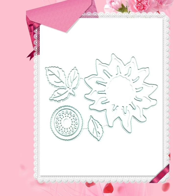 

Carbon Steel DIY Sunflower Cutting Dies Handcraft Die Cuts for Scrapbooking & Card Making Crafts Embossing Tool Die Cuts