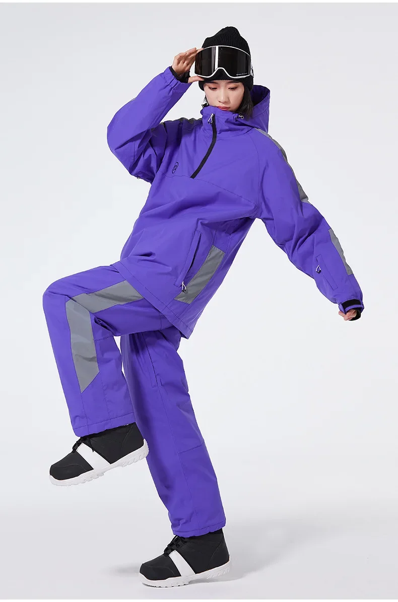 Зимний уличный лыжный костюм 2024 мужской и женский высококачественный зимний