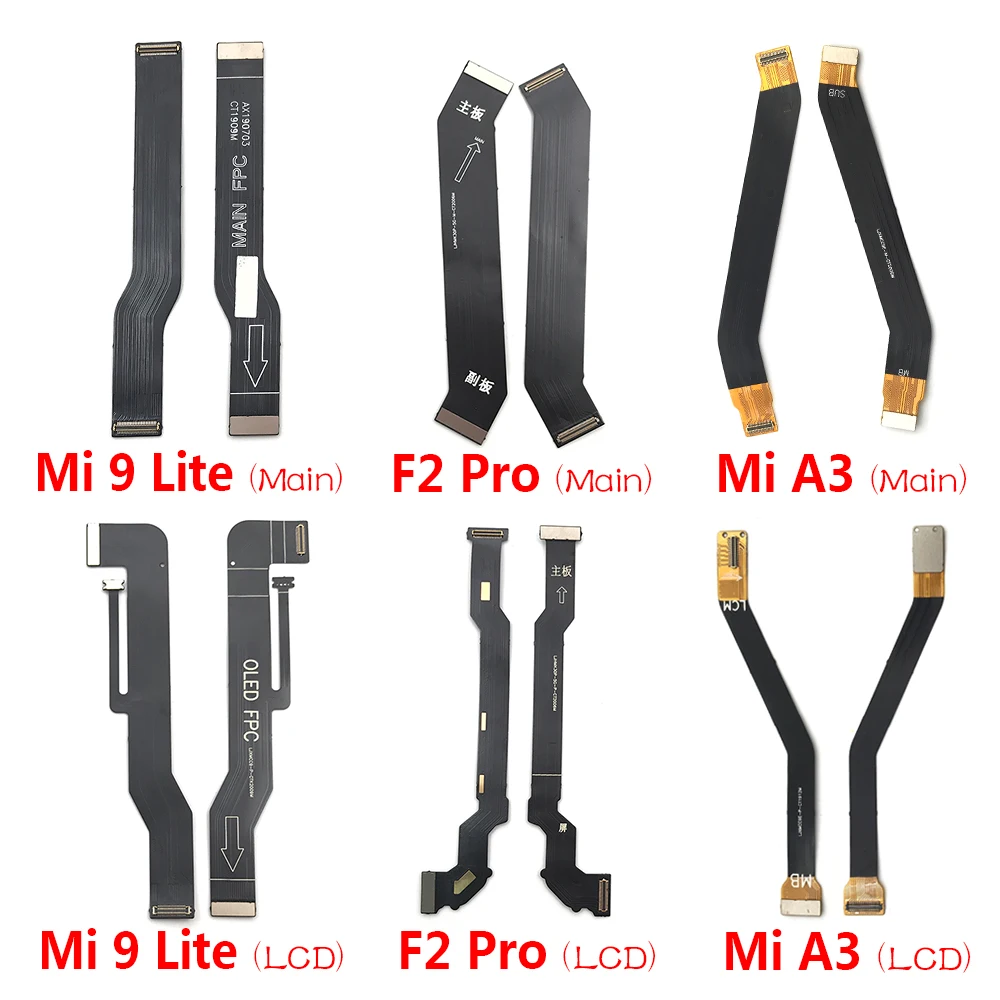 10 Pcs Main Flex Cable For Xiaomi Mi A3 F2 Pro / K30 Pro / Mi 9 Mi9 Lite  Connect Mainboard To LCD Screen Ribbon