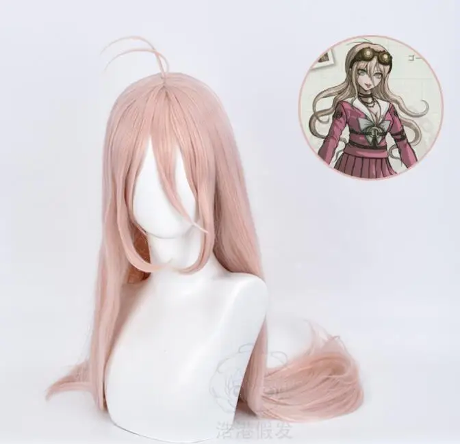 

Длинный женский парик 85 см светло-розового цвета для косплея Danganronpa V3 Iruma костюм по аниме Miu Dangan Ronpa термостойкие парики для вечеринок
