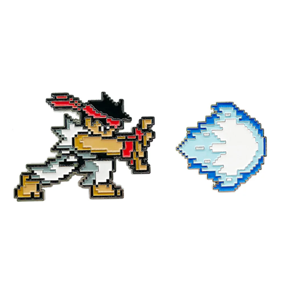 Street Fighter Enamelled Brooch Retro Games 90s Pins Cool Brooch Clothing Backpack Lapel Badge Fashion Jewelry Accessories Gifts