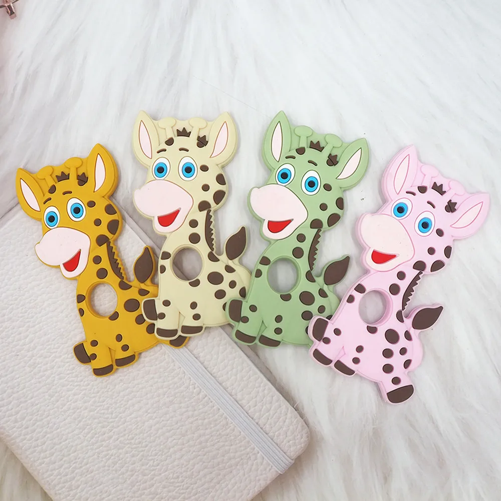 

Chenkai 5PCS Giraffe Silicone Teether BPA Free Baby Pacifier Dummy Teething DIY Smoothing Sensory Necklace Toy Accessories