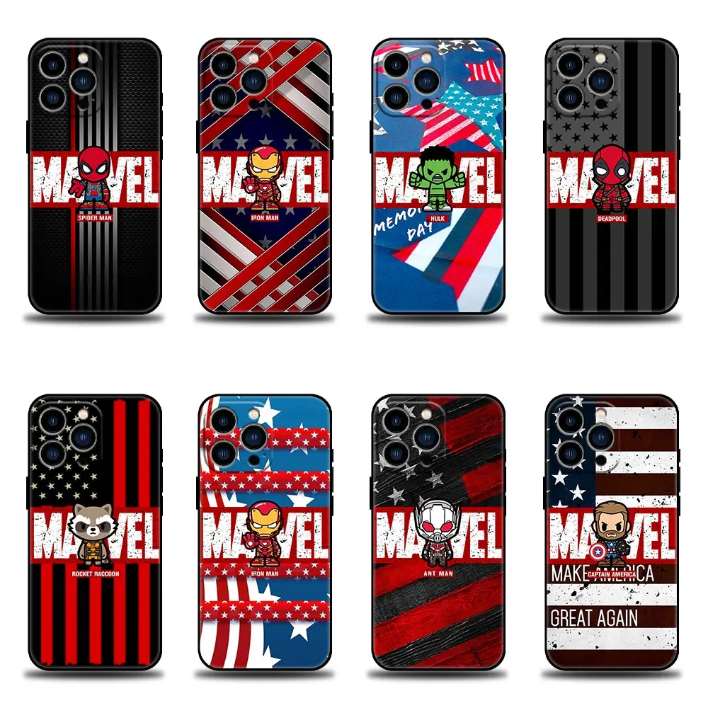 

The Cartoon Marvel Flag Fundas Coques Phone Case iphone Apple for 14 11 12 13 7 8 SE XR XS 5 5s 6 6s Pro Plus Max PM Cases Capa